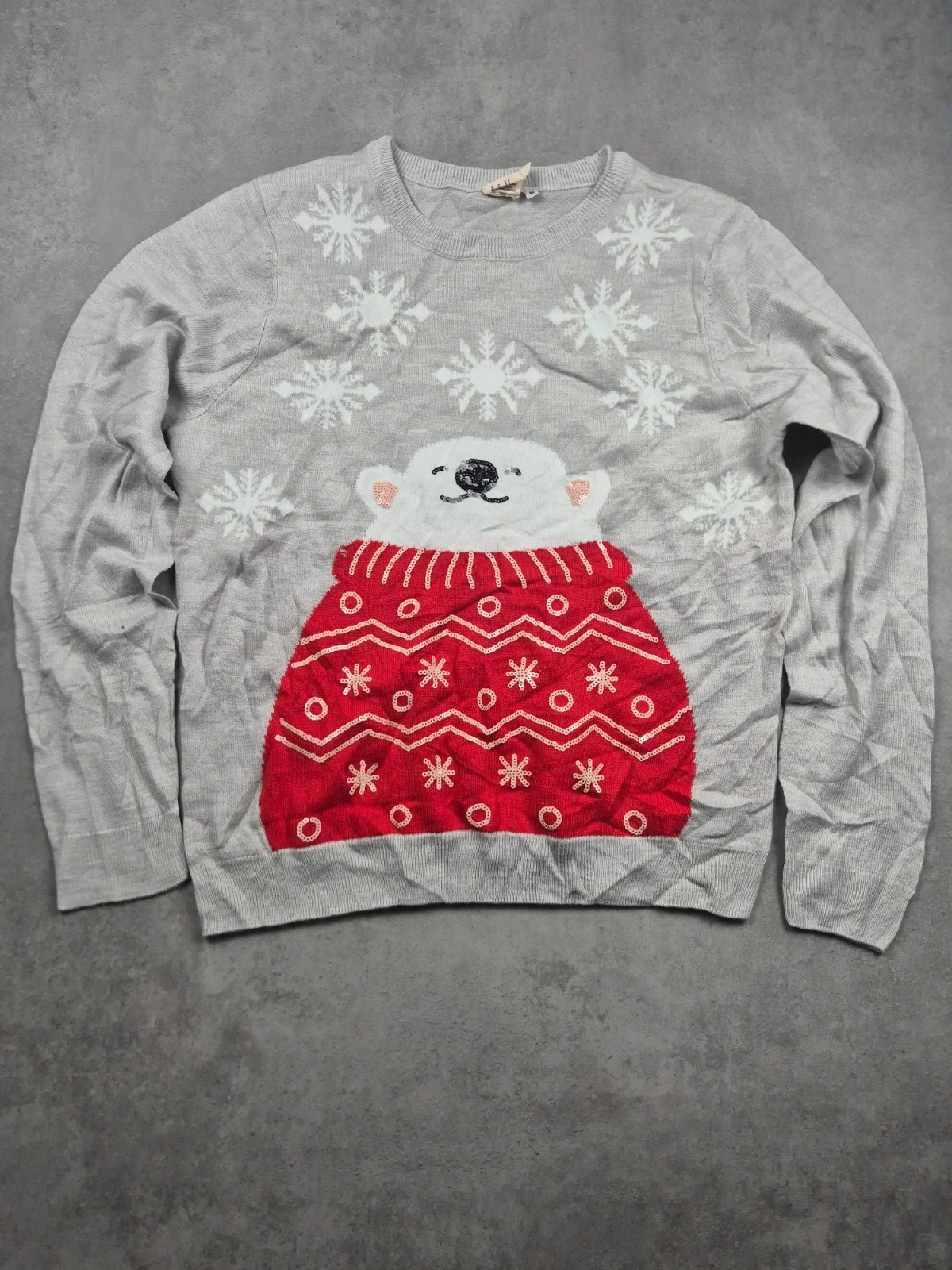 Pull de noel Vintage Gris taille M