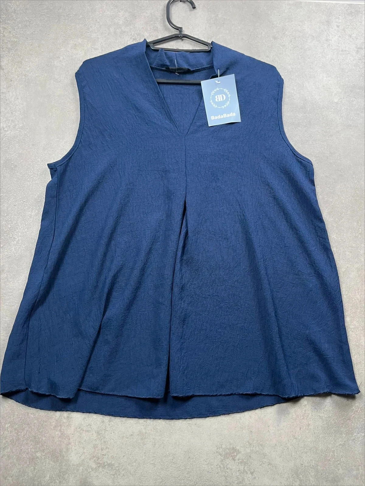 Tee-shirt sans manche Badabada Bleu Taille L