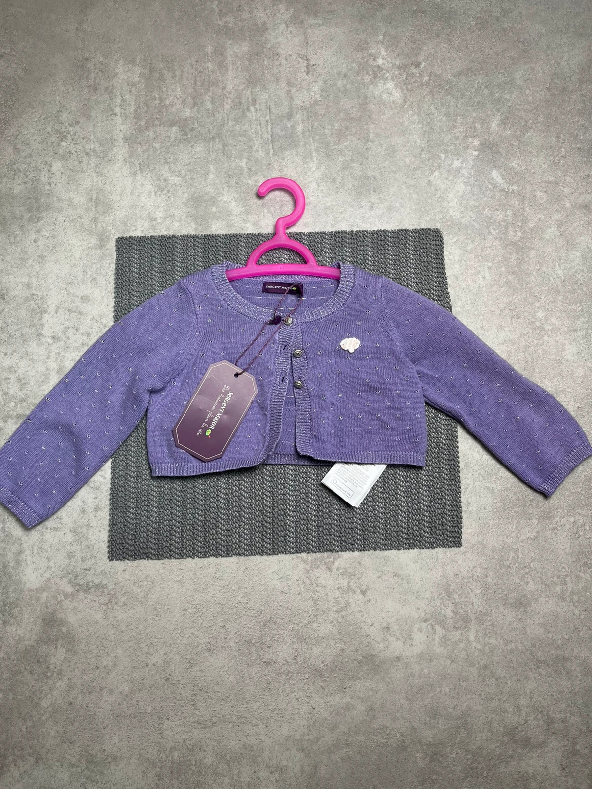 Gilet court violet sergent major taille 9 mois