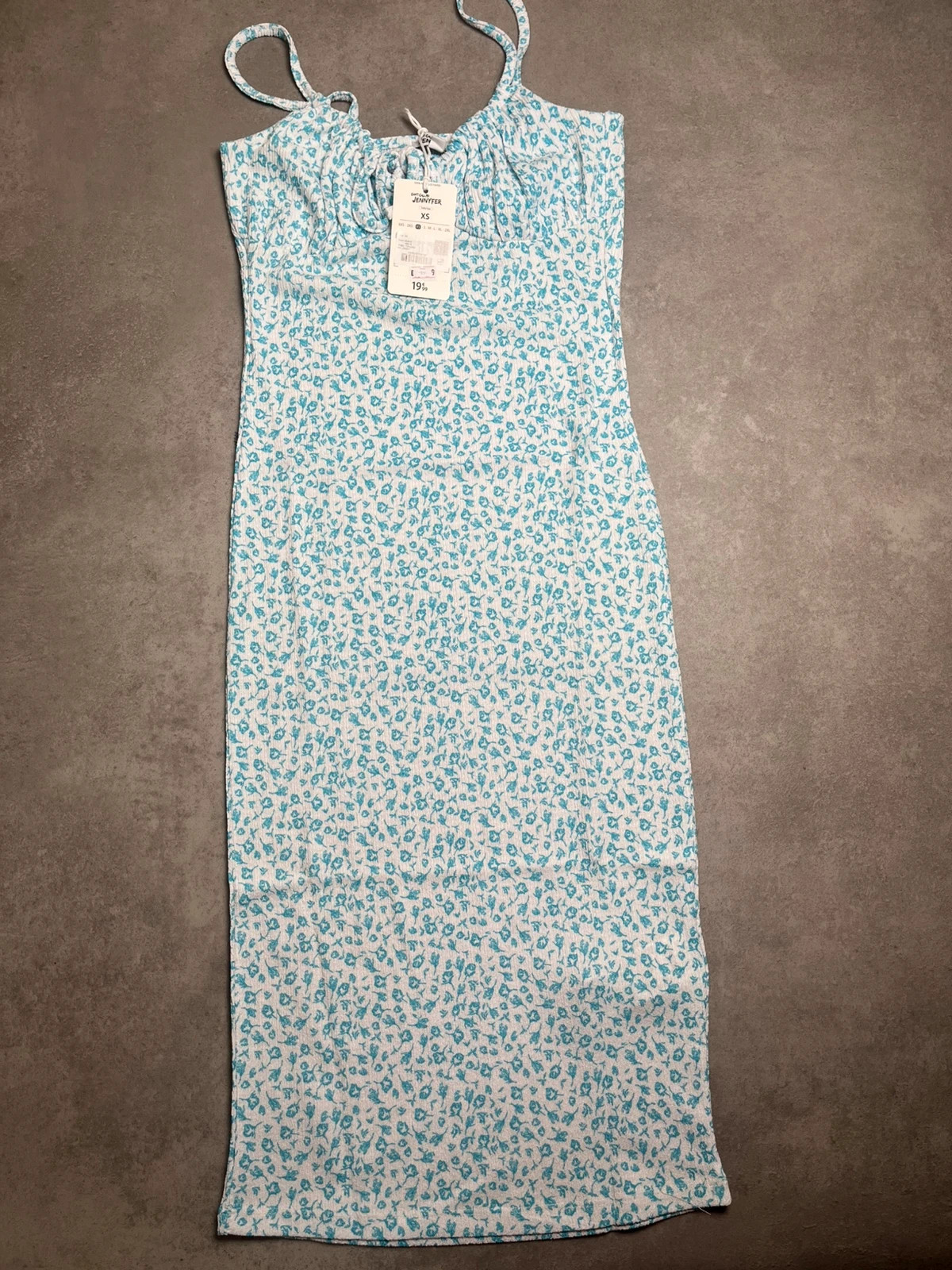 Robe bleu à fleur Jennifer taille XS
