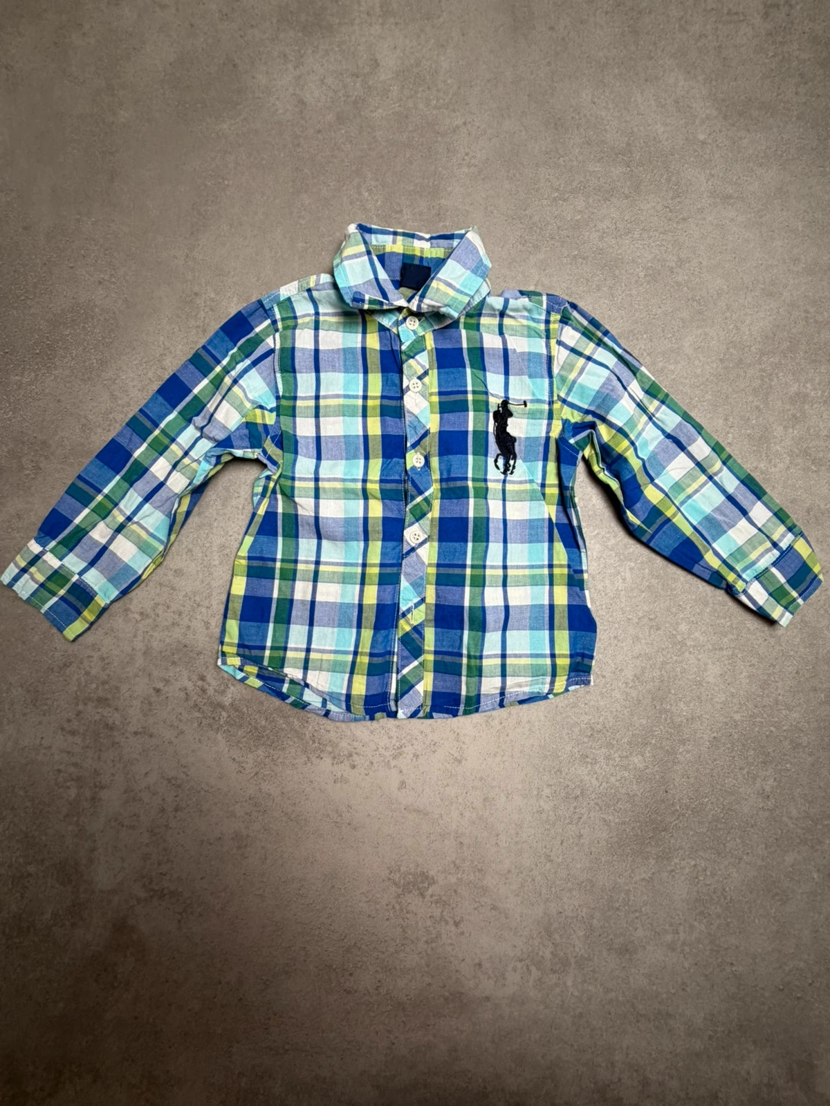 Chemise Ralph lauren Bleu, Vert taille 2 ANS