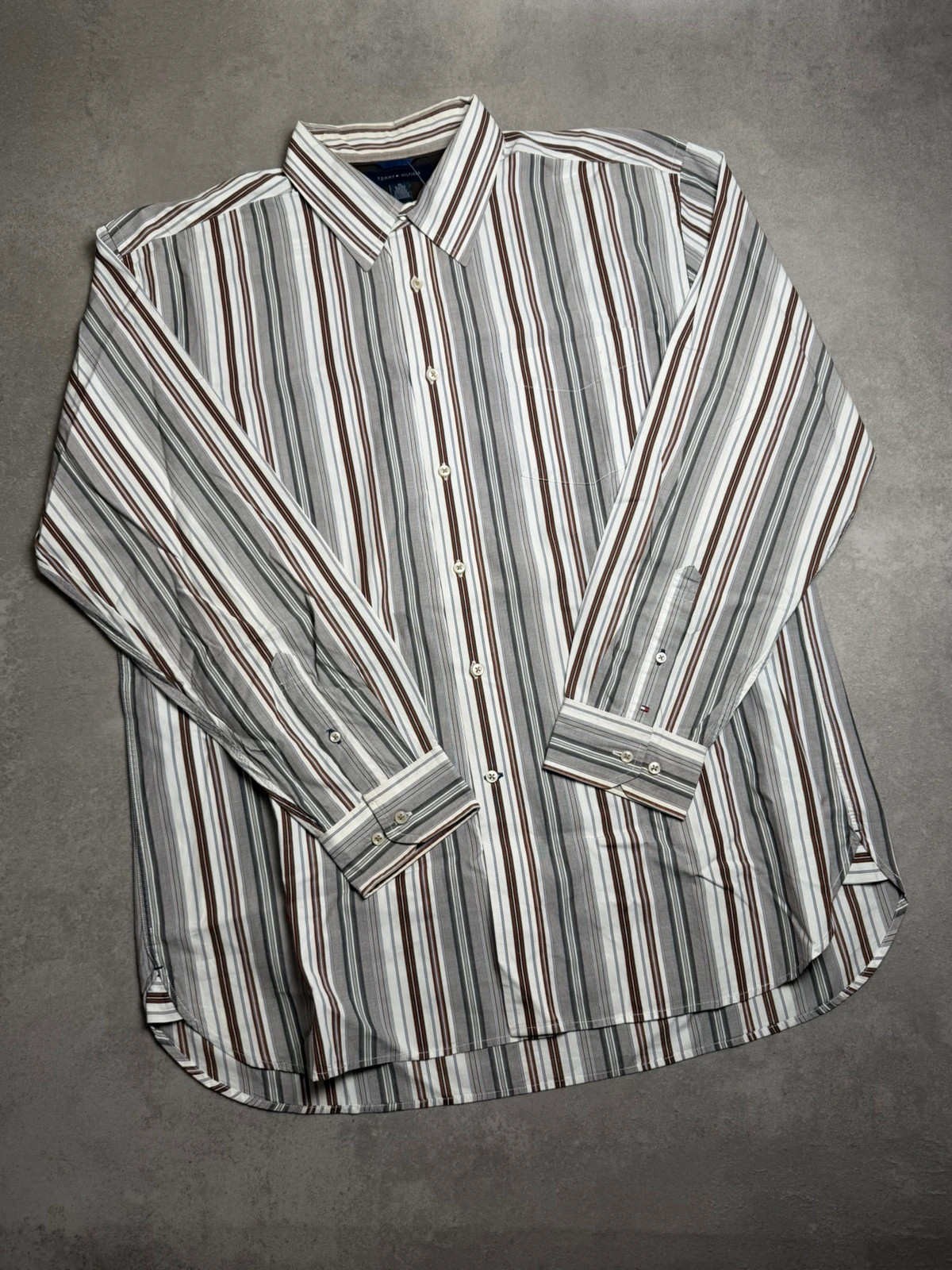 Chemise manche longue Tommy hilfiger Beige, Marron taille XL