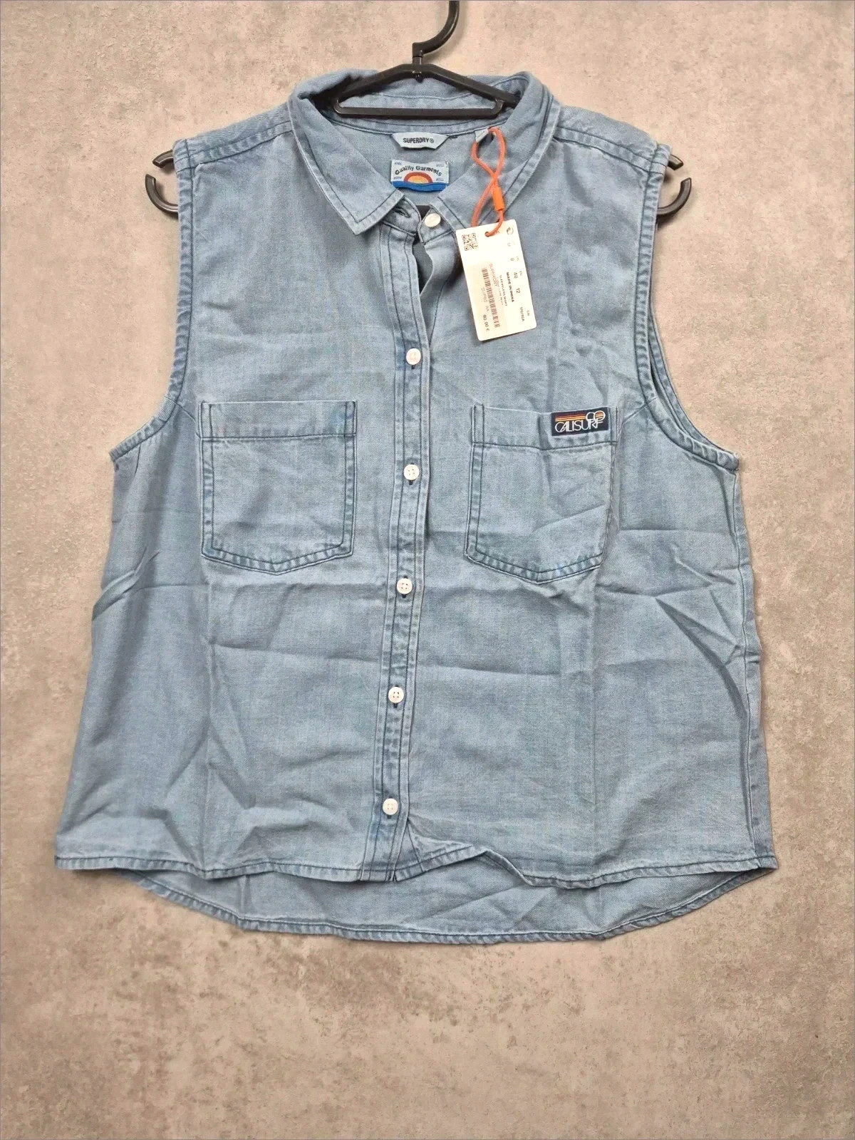 Chemise débardeur Superdry Bleu taille M