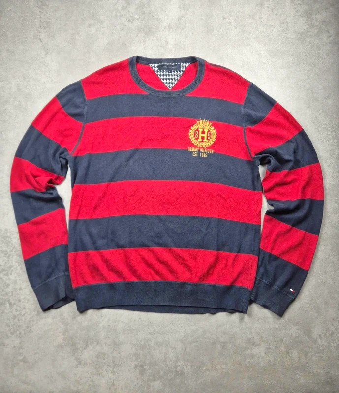 Pull col rond Tommy hilfiger Rouge taille XL XSQ2