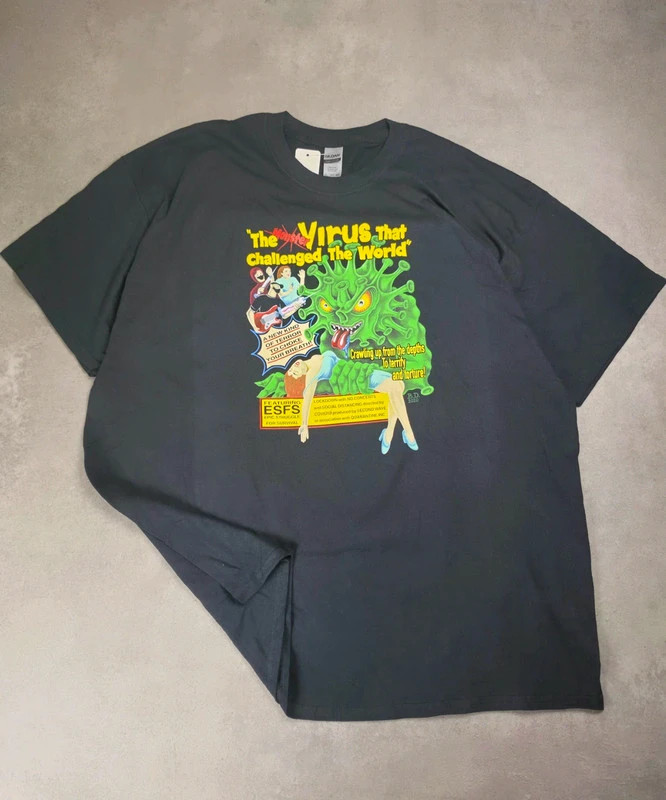 Tee-shirt the monster virus Gildan Noir taille XXL