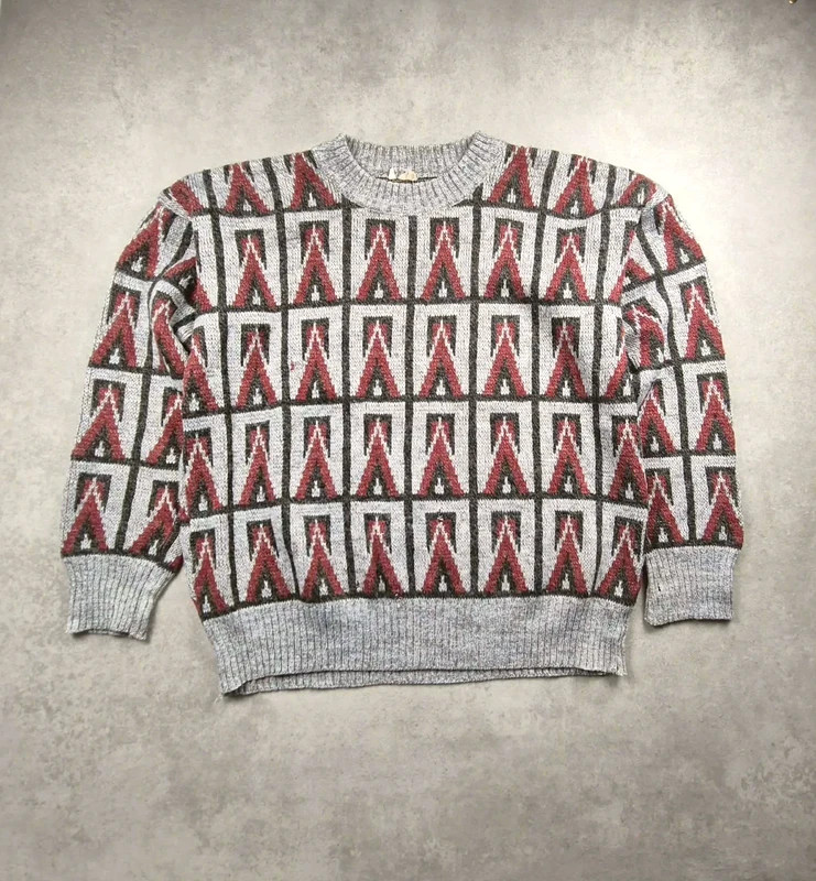 Vintage Aztec / tribal crewneck gris taille XL VI247