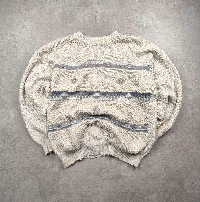 Pull style coggy Bande originale Beige taille L SQ257