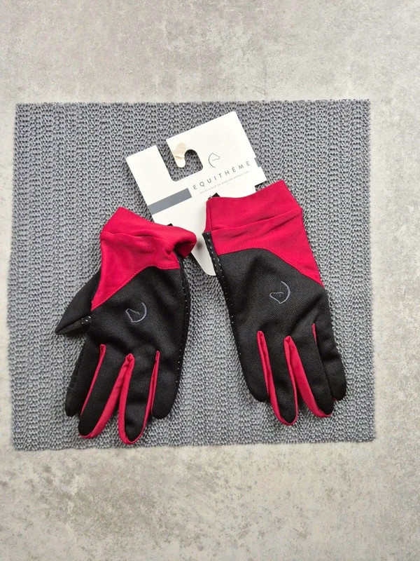 Gants d'équitation Equitheme Noir taille S