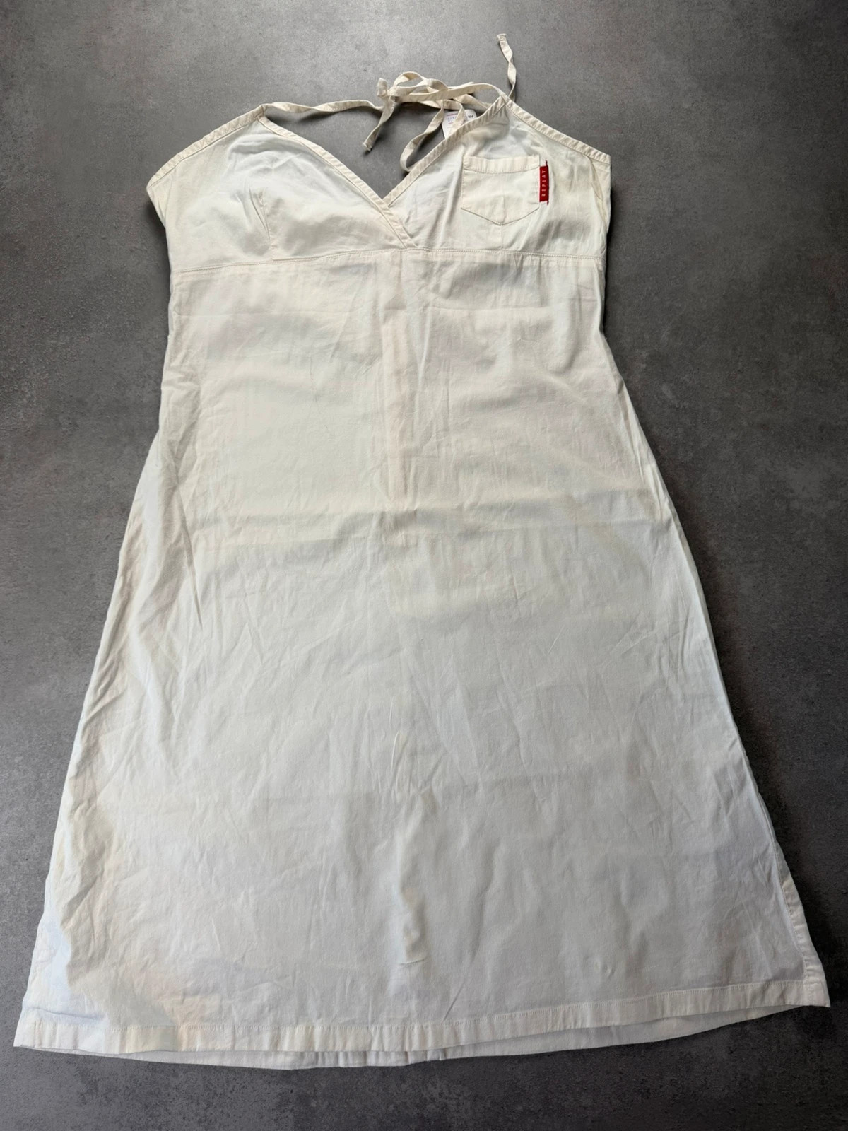 Robe Replay coton blanc dos nu taille L REPP047