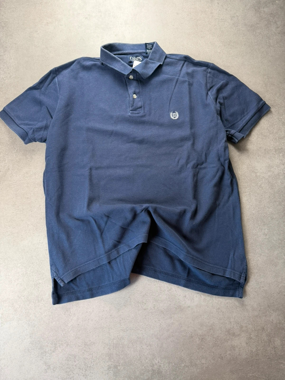 Polo Chaps homme bleu marine coton taille L CHAP031