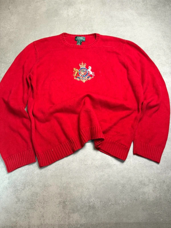 Pull Ralph lauren Rouge taille XL LRL0304