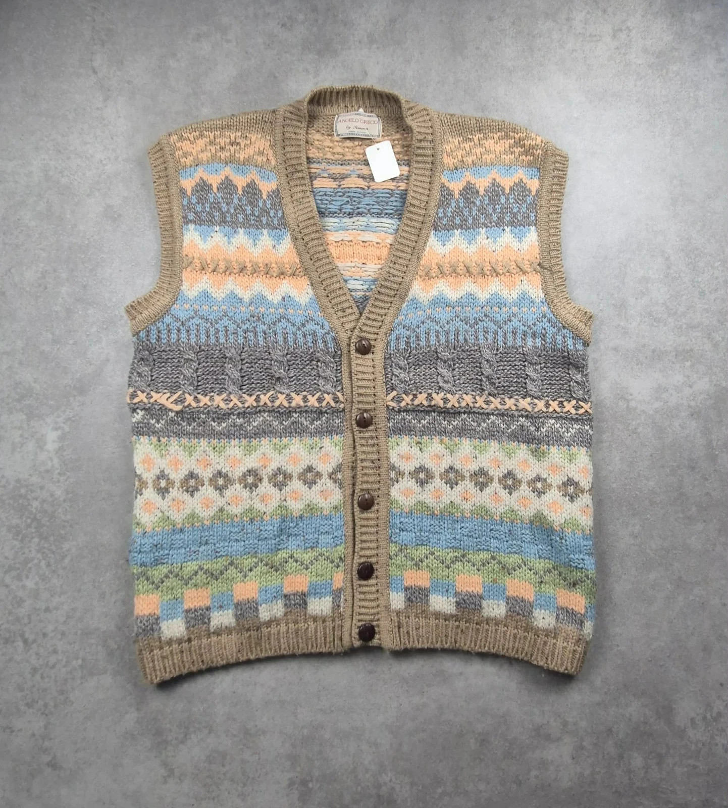 Cardigan sans manche Angelo greco Beige taille XXL AG241