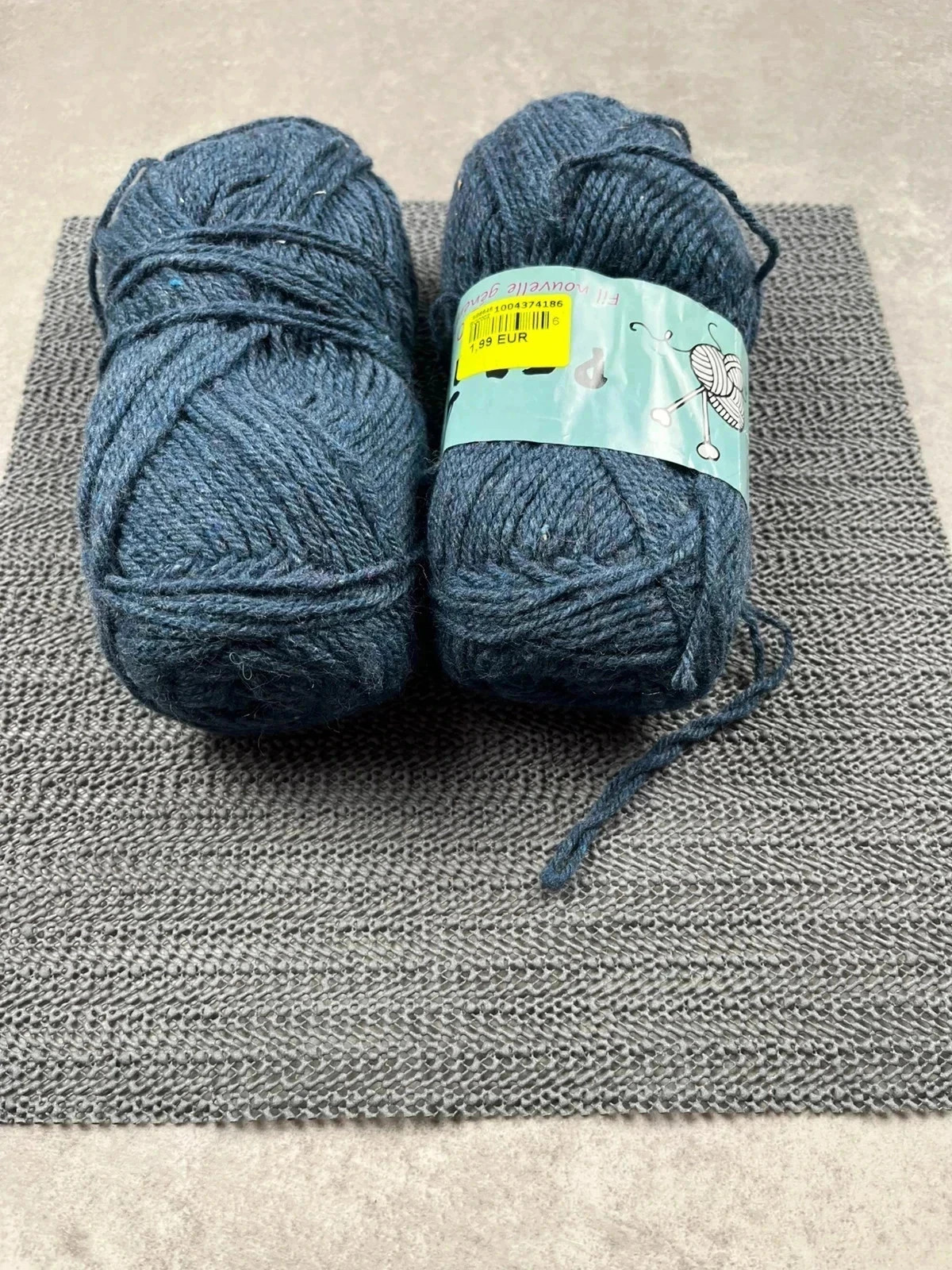 Lot de 2 pelotes de laine 100% laine naturelle, maille XL