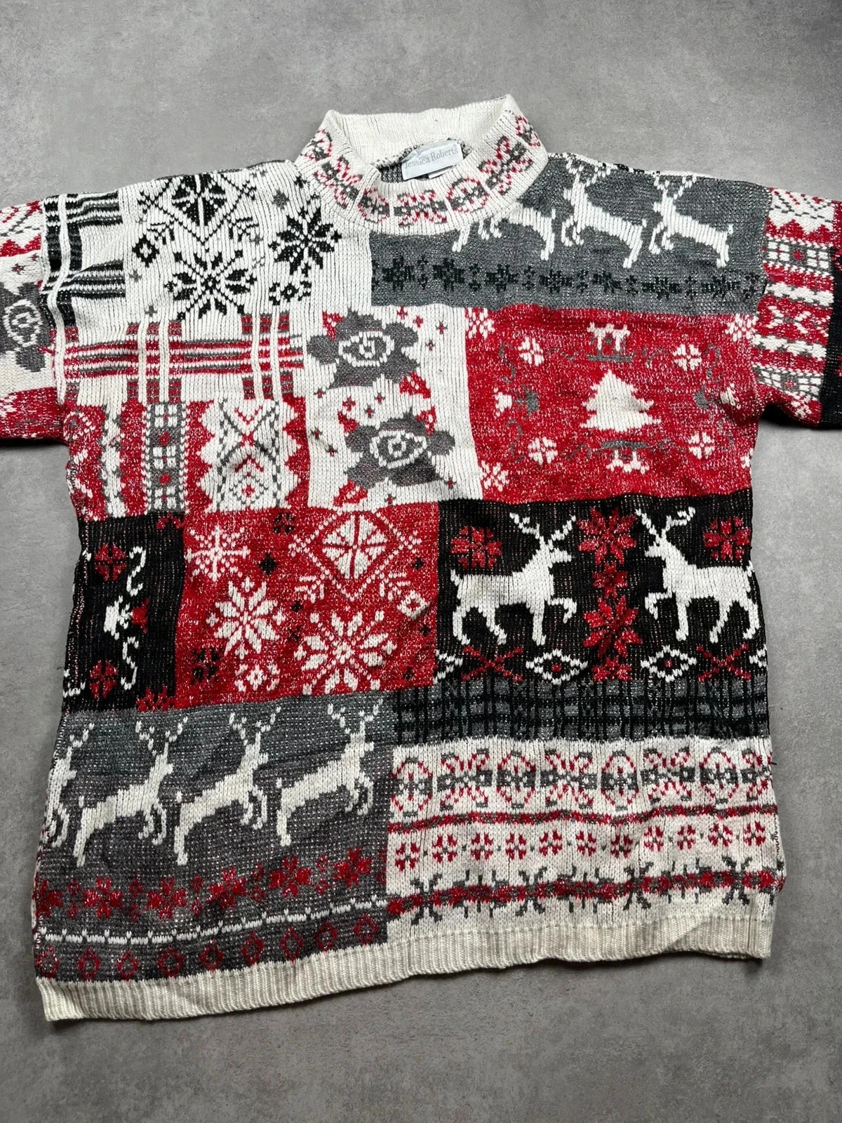 Pull de noel Jessica roberts vintage Blanc taille XL