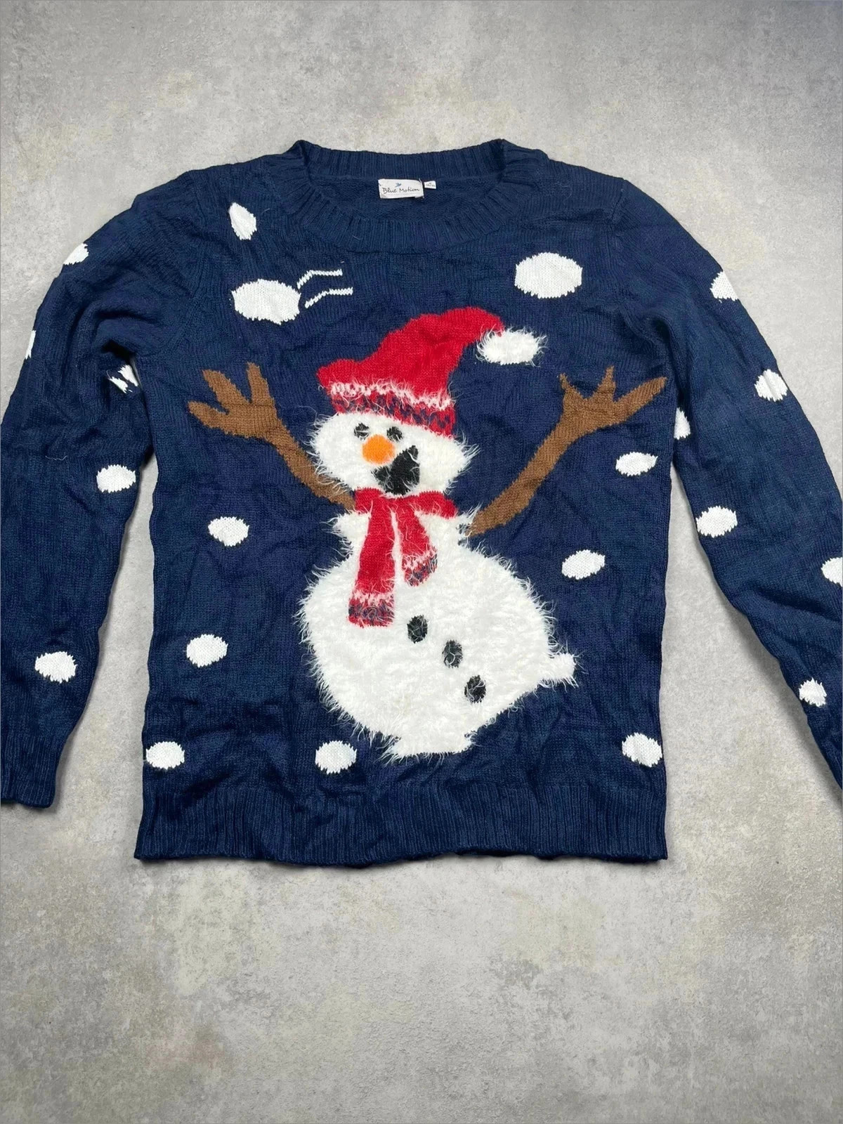 Pull de noël Blue motion Bleu Marine taille S