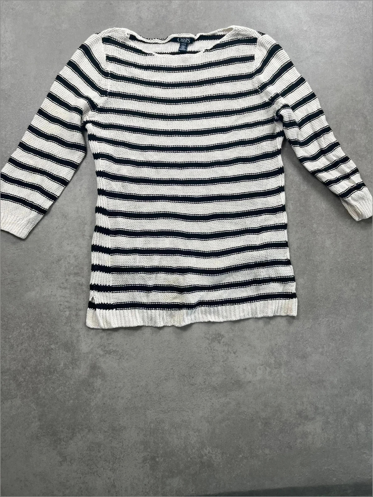 Pull Chaps Blanc et noir Taille S