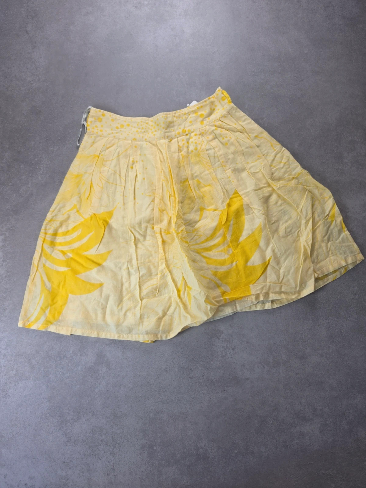 Jupe Vila jaune imprimé tropical taille XS VI016