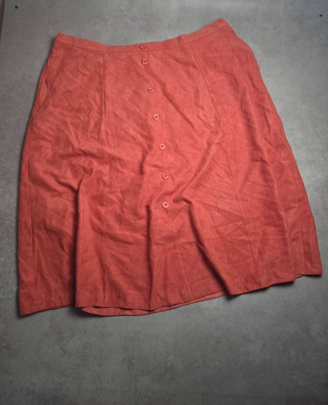 Jupe Daxon vintage boutonnée corail taille 56 DAX0473