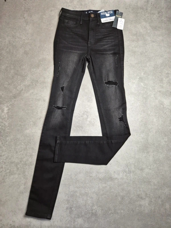 Jeans slim Hollister Noir taille 34 HOL036