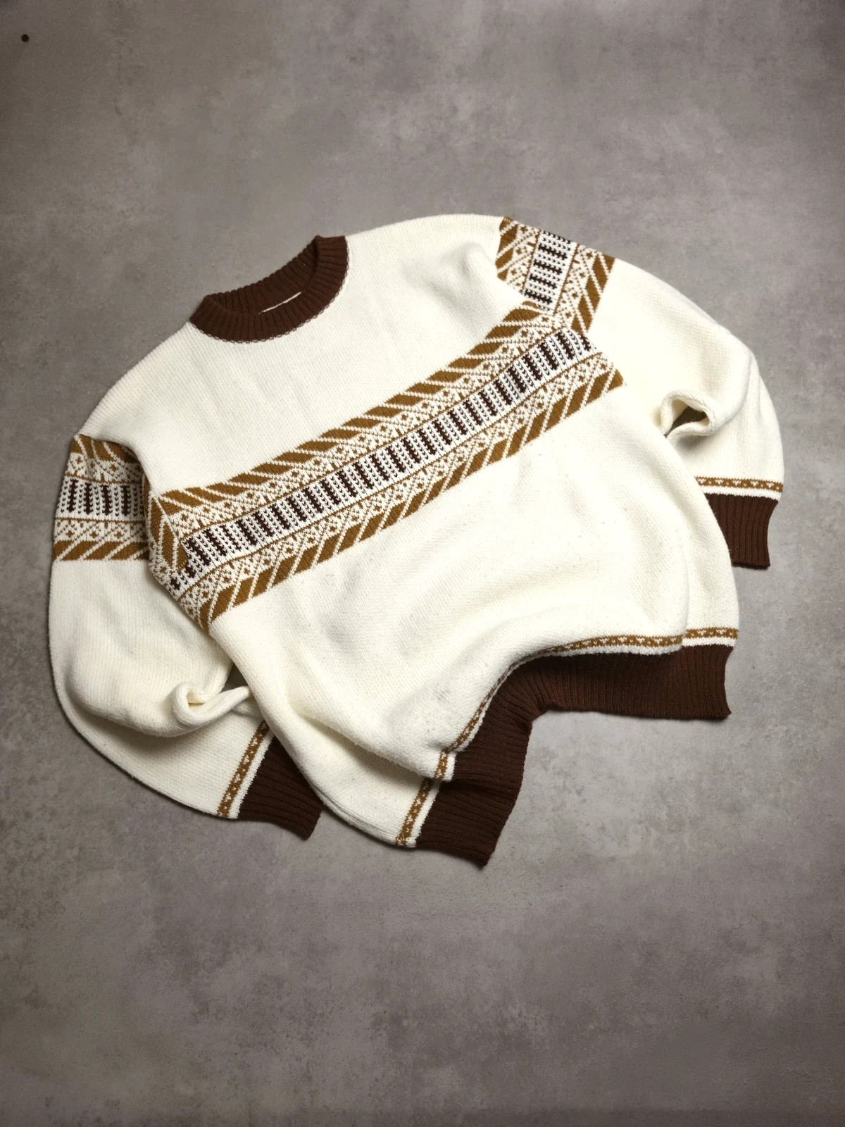 Pull vintage Elica tricots Blanc taille M ELI170