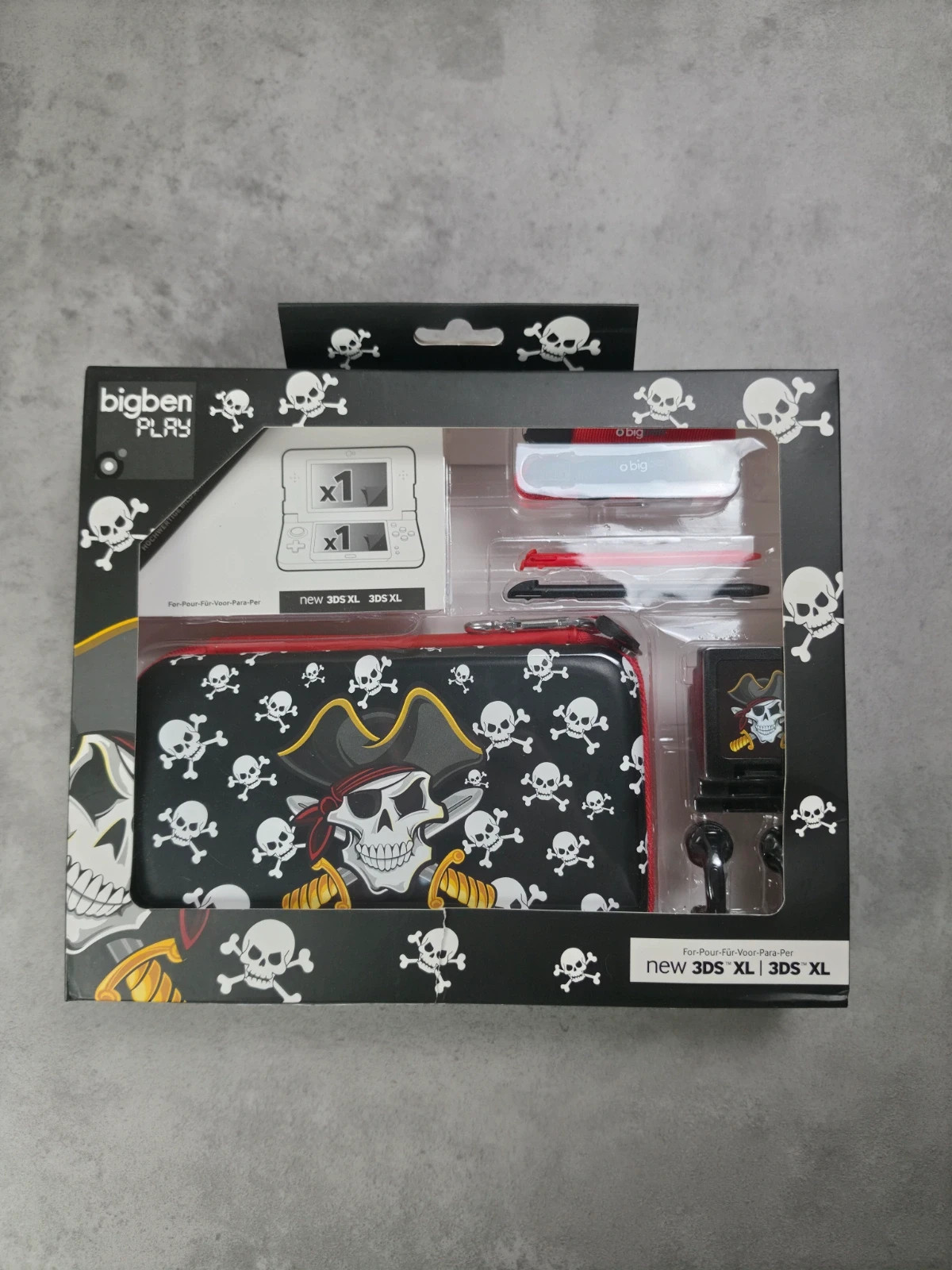 Pack Accessoires Nintendo 3DS XL – Thème Pirate Tête de Mort – Bigben Interactive