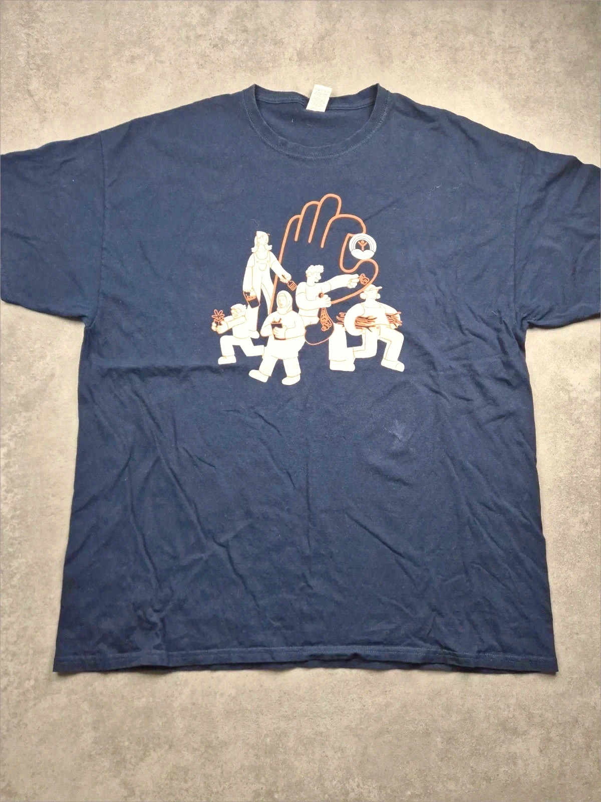 Tee-shirt Fruit of the loom United as one Bleu Marine taille XXL