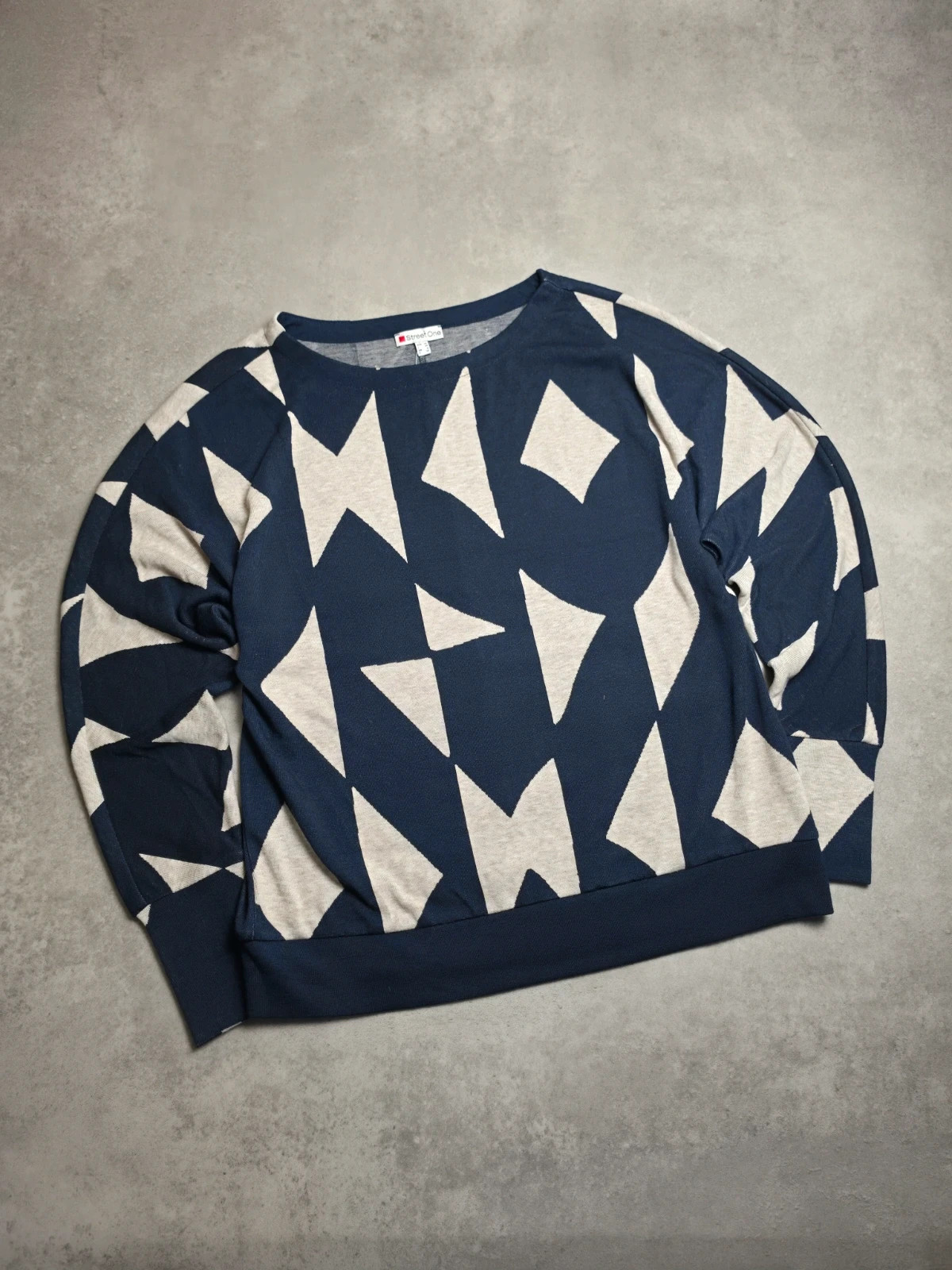 Pull col rond vintage Street one Bleu Marine taille S SO0779