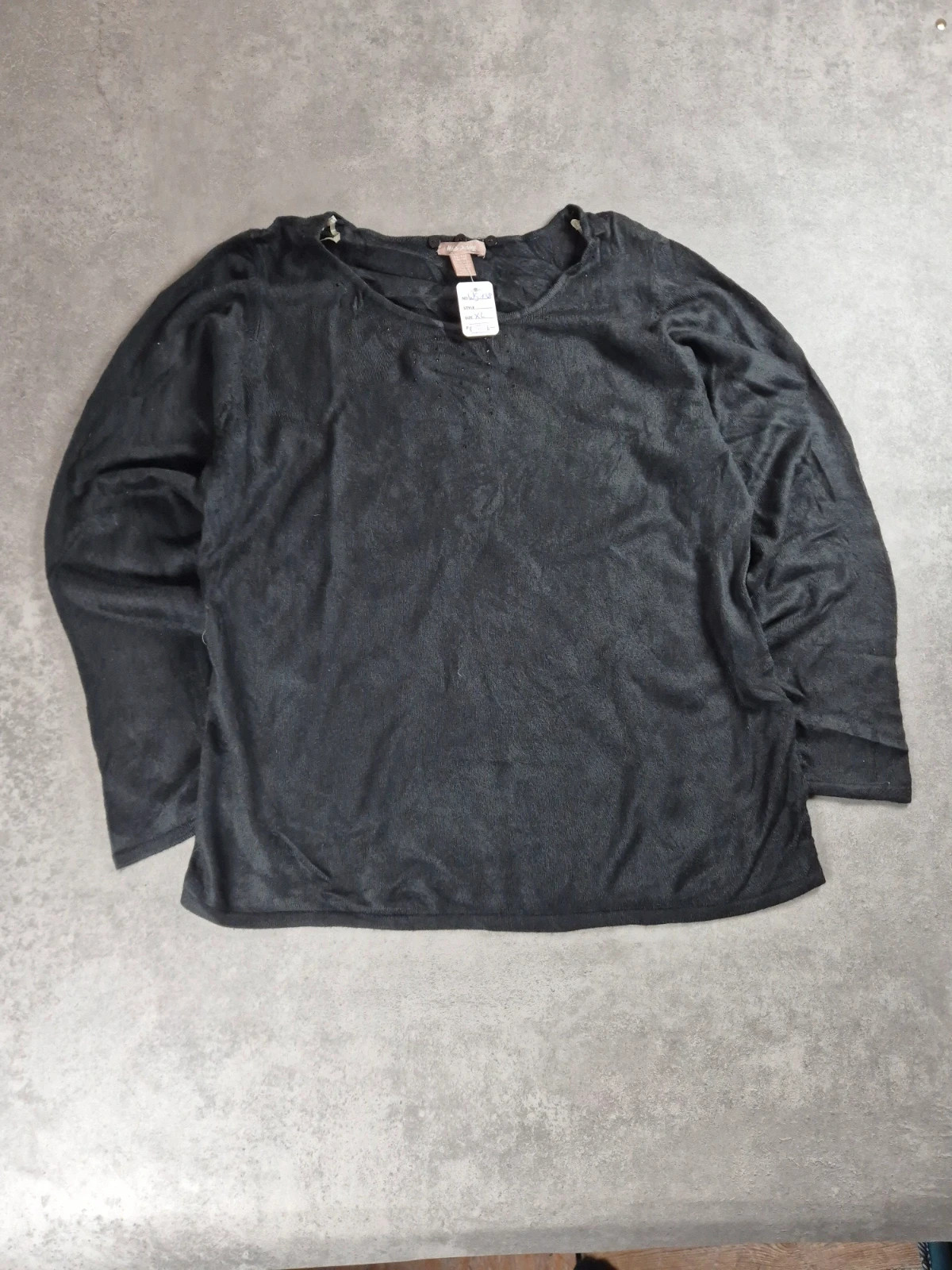 Blouse haut Vintage Noir taille L WS138