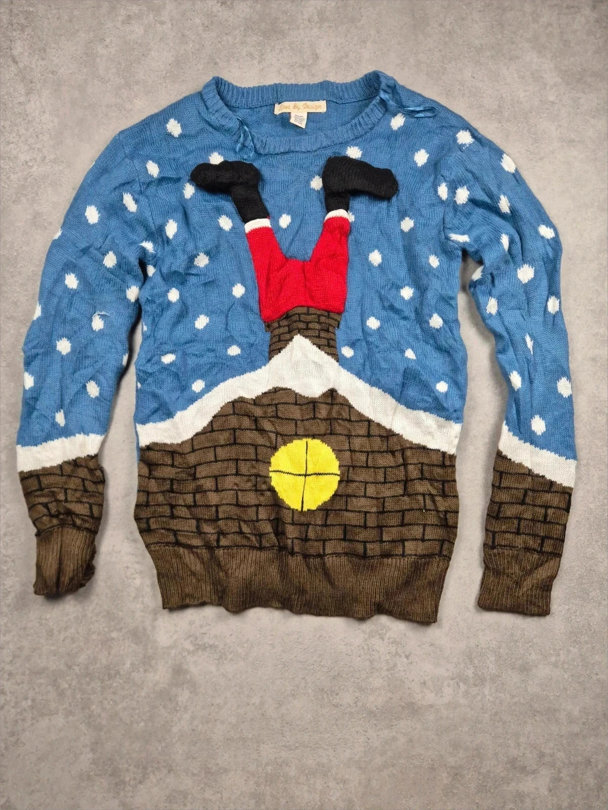 Pull de noel Love by design Bleu taille S