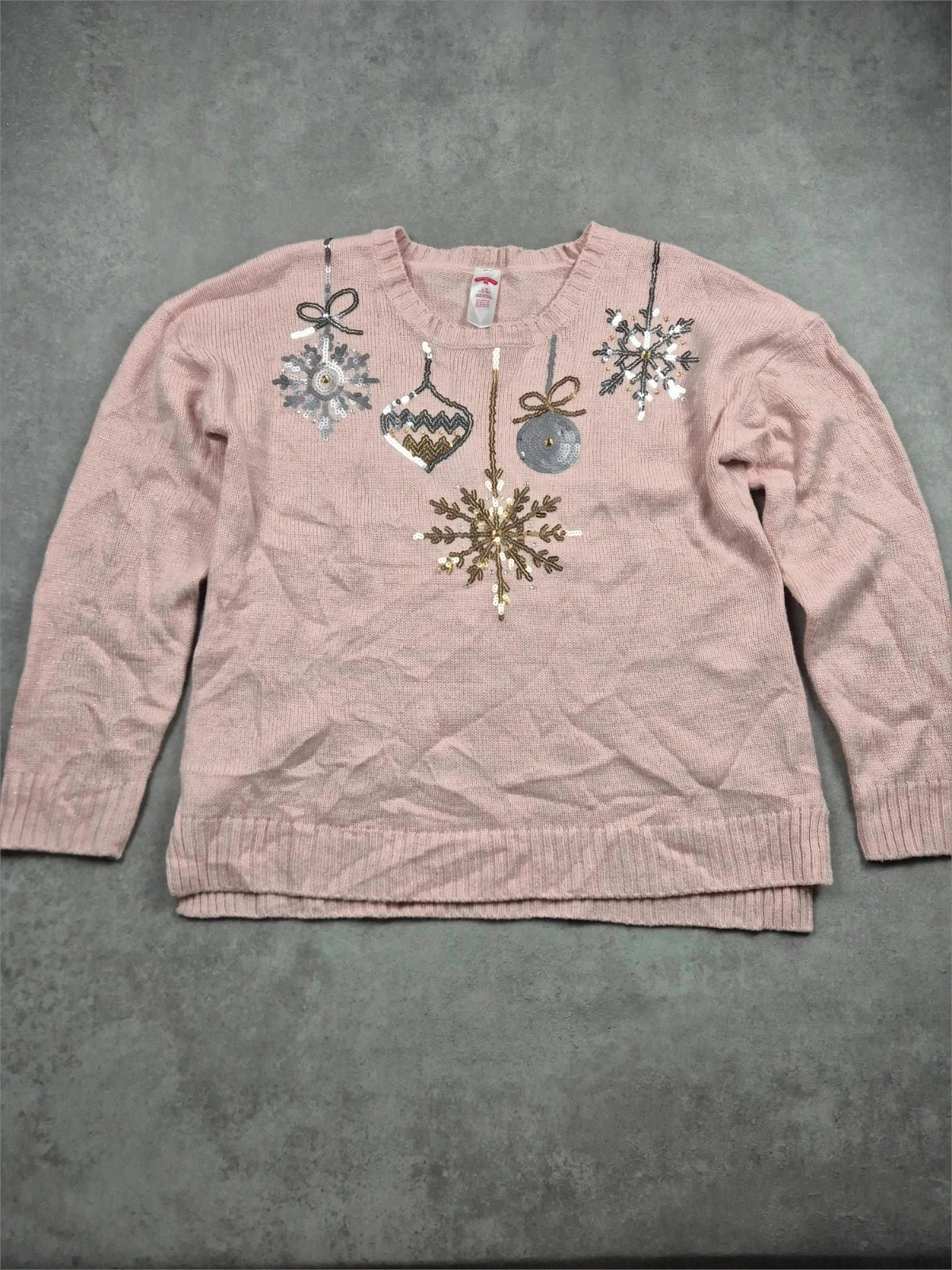 Pull de noel Holiday time Rose taille 12A