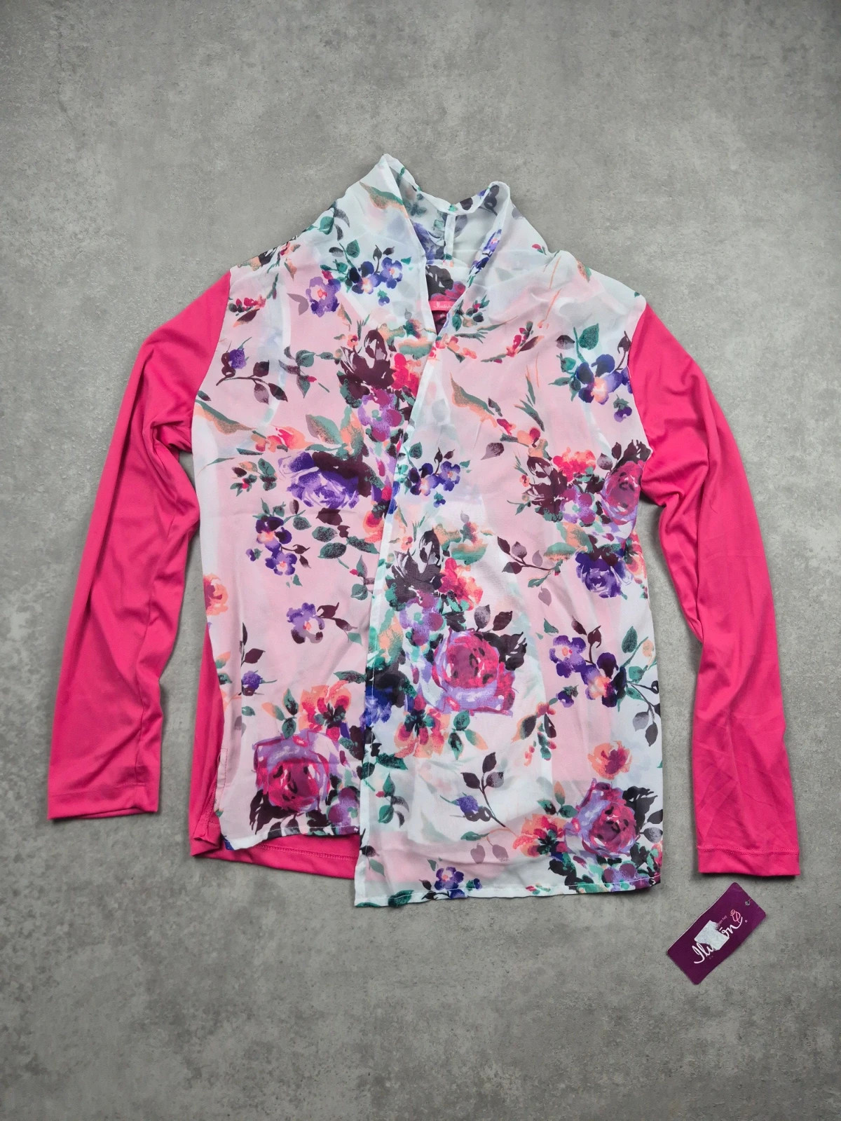 Haut Ilusion Rose taille M Neuf