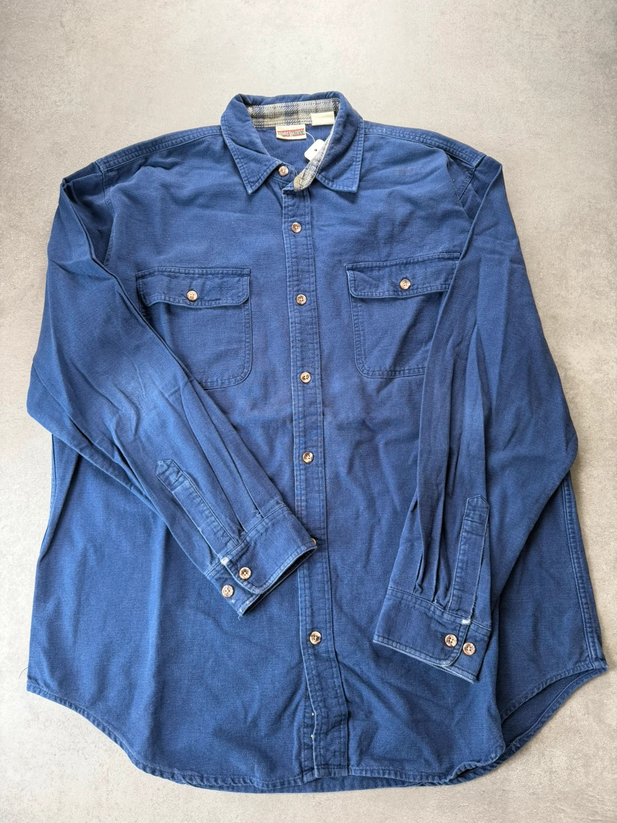 Chemise Field & Stream vintage carreaux bleu XXL FIS2536