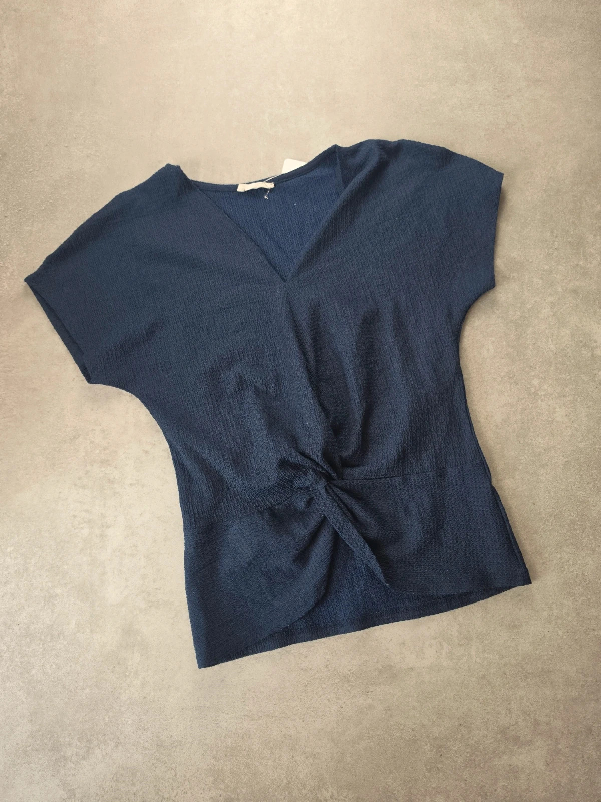 Top Cache Cache bleu marine col V noué taille S CC0466