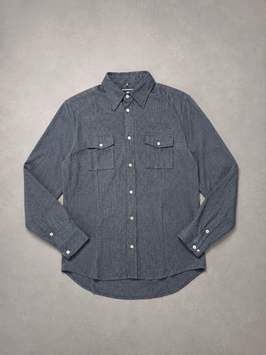 Chemise Primo Emporio grise chambray poches L PRI067
