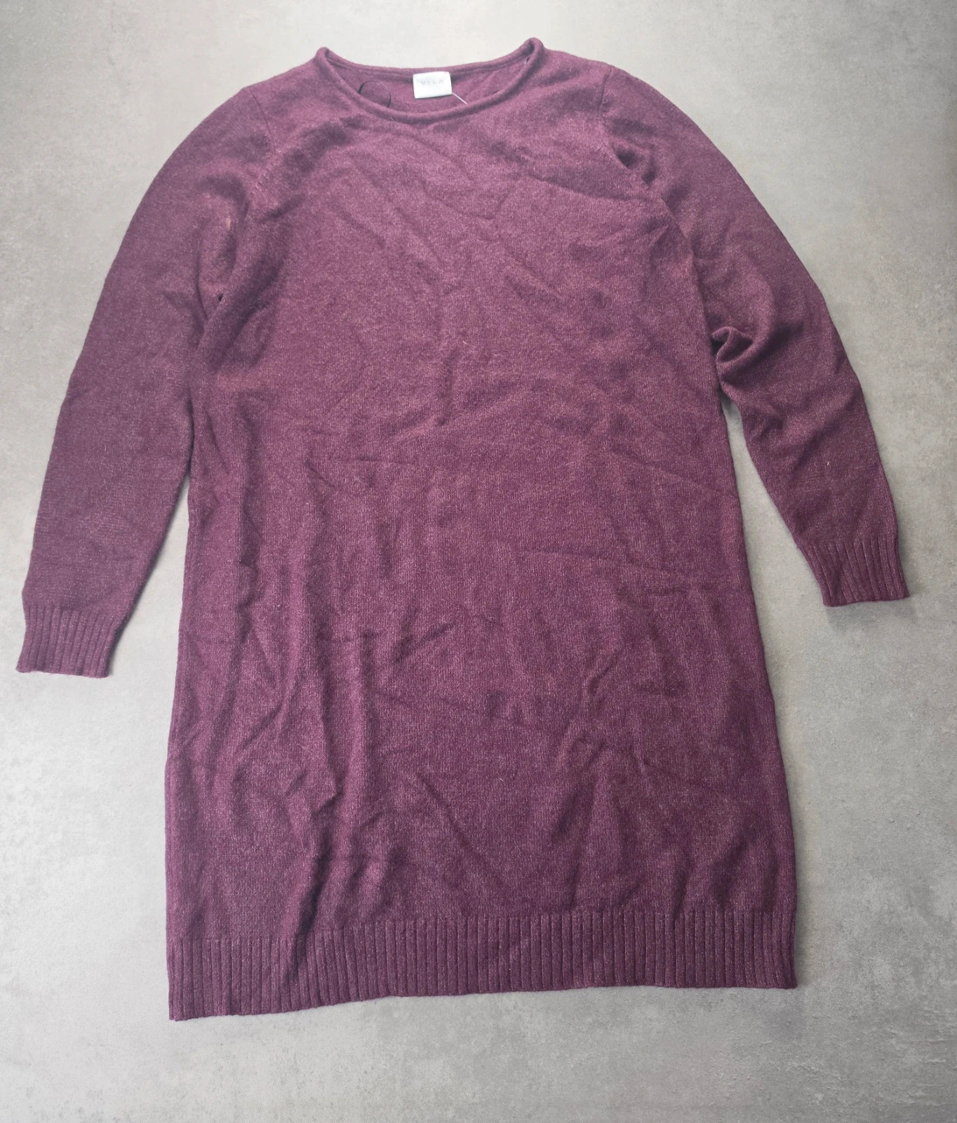 Robe pull Vila maille bordeaux femme L VIL290