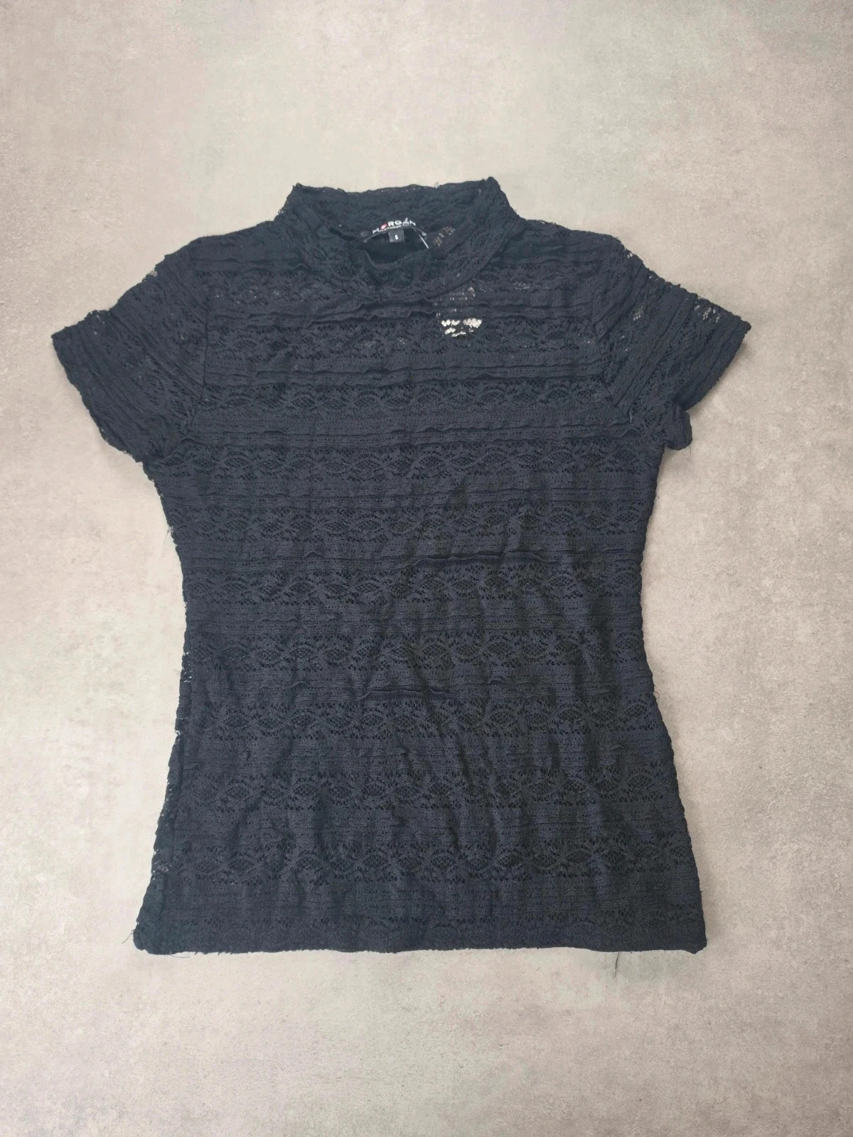 Top dentelle Morgan noir col montant S MOR1105