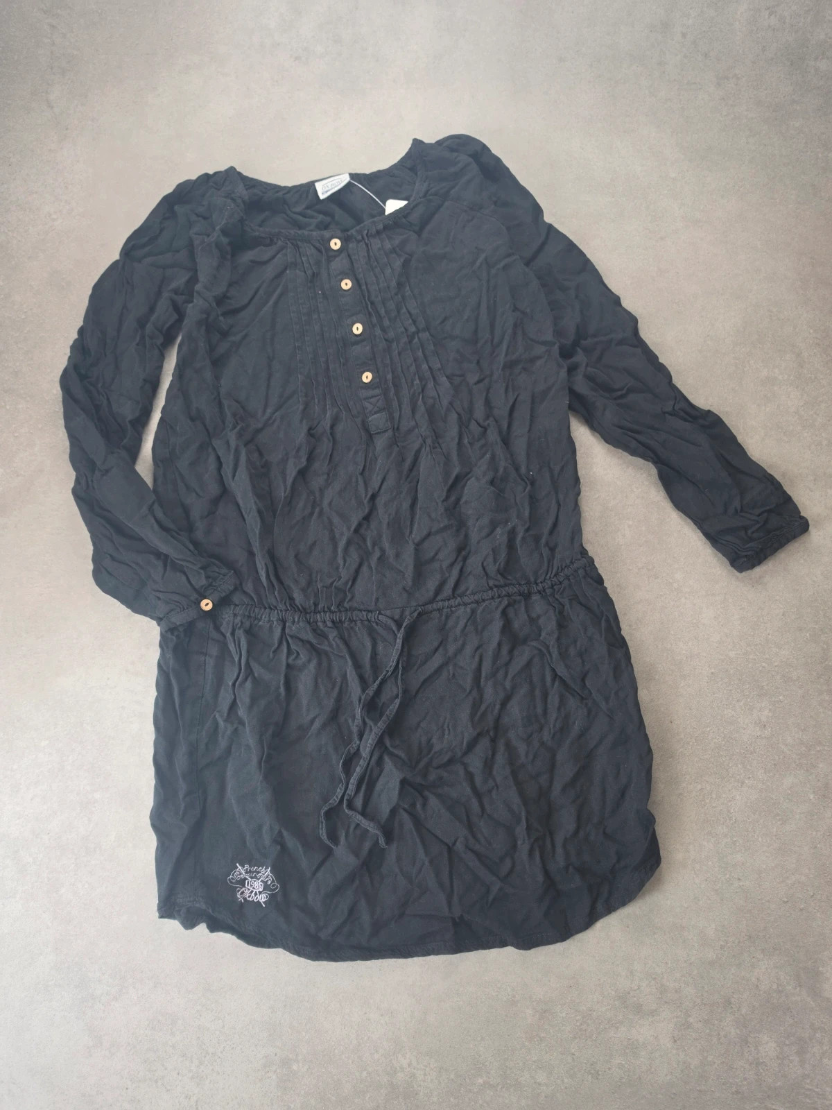Robe Oxbow noire brodée à nouer taille L OXB1141
