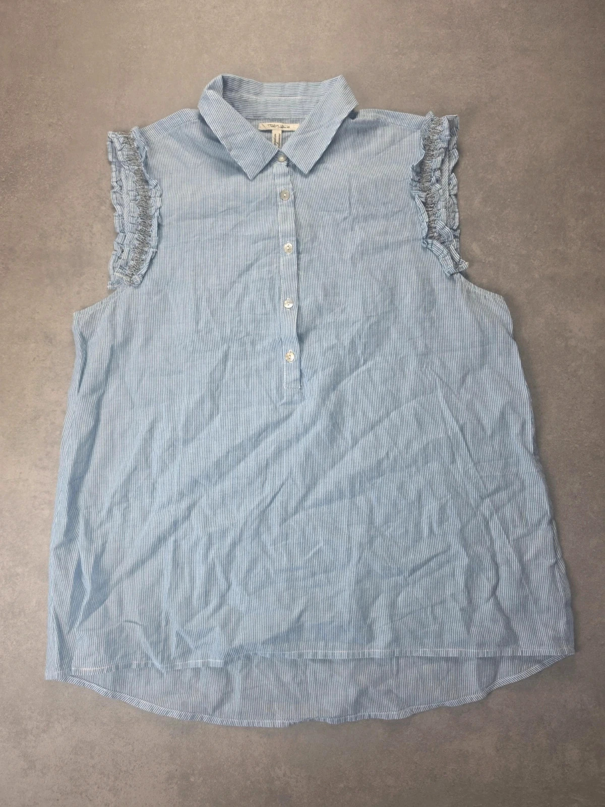 Blouse Teddy Smith rayée bleu blanc M TS1133