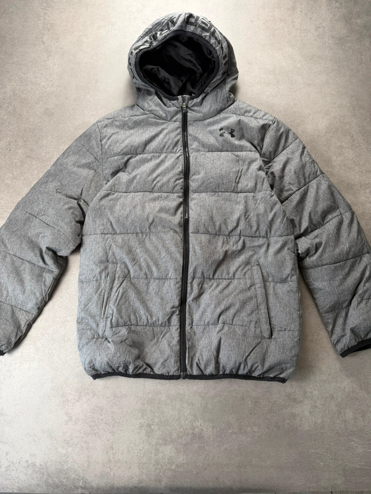 Doudoune Under Armour capuche grise enfant UA136