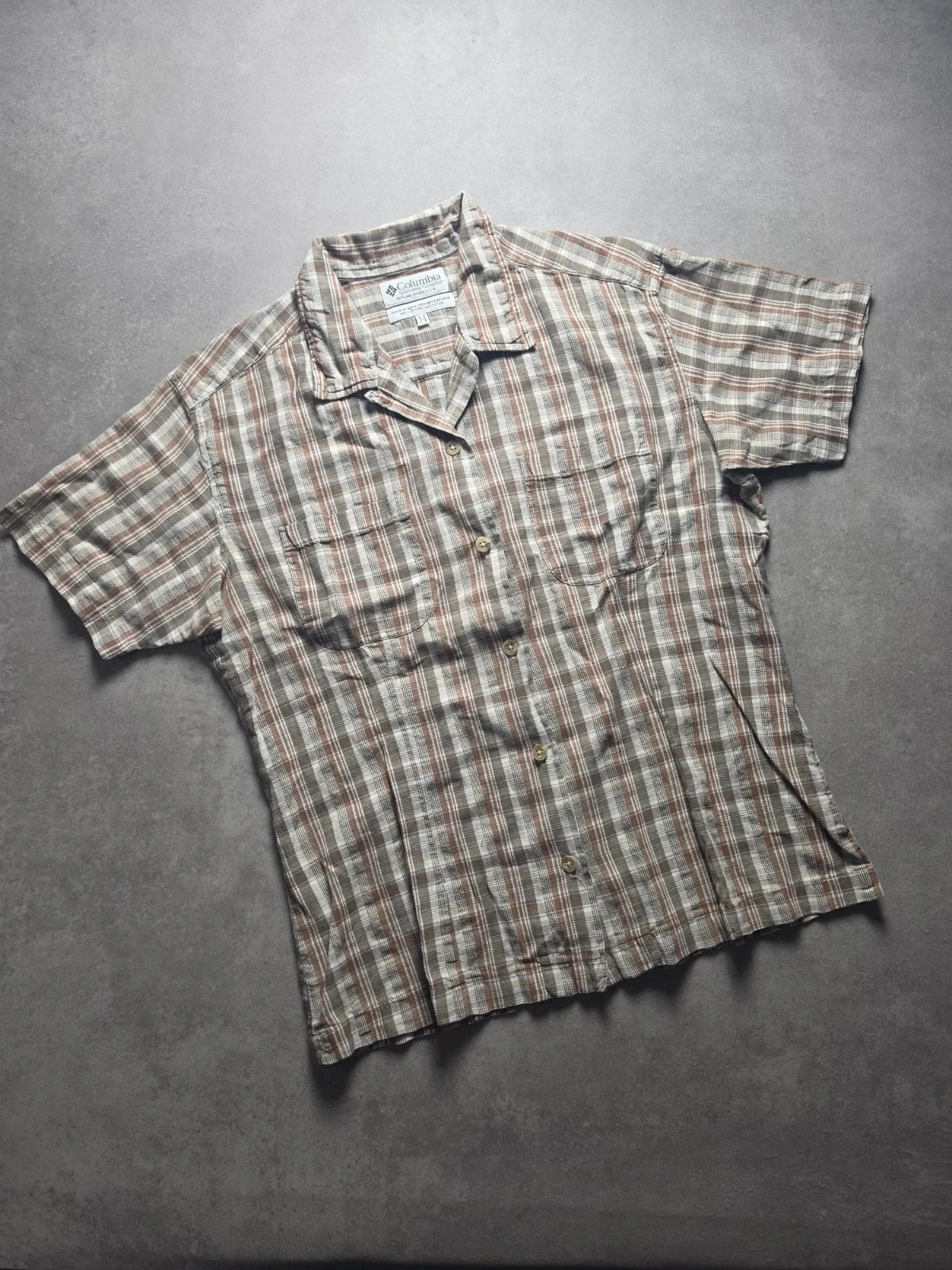 Chemise Columbia vintage à carreaux M COL1124