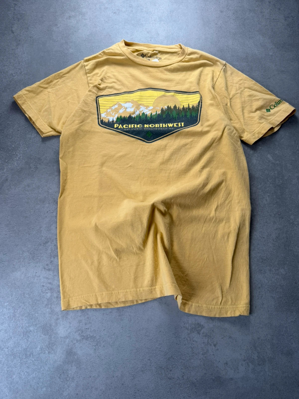 T-shirt Columbia Pacific Northwest jaune moutarde S COL103