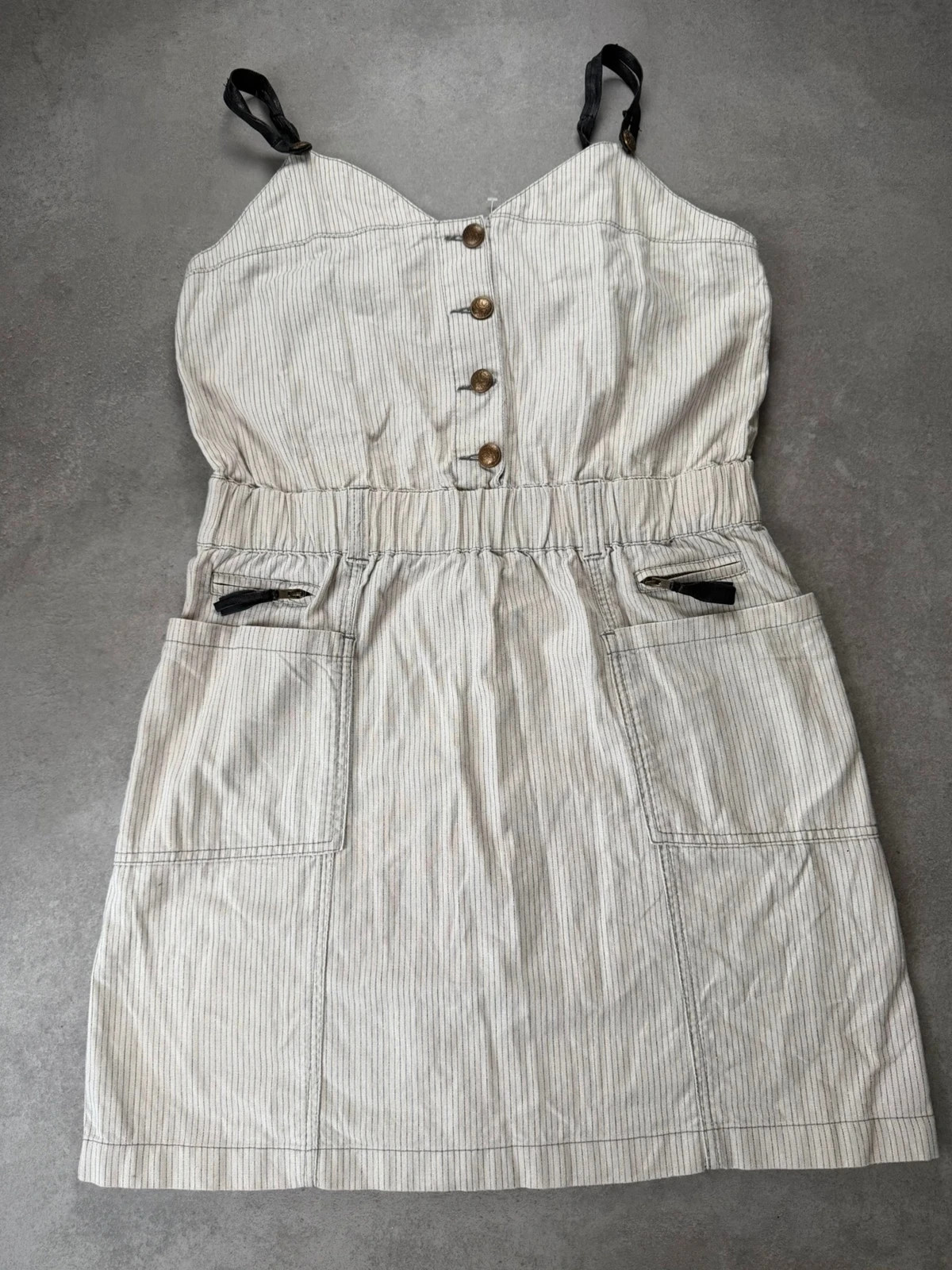 Robe Jacqueline Riu vintage rayée beige 38 RL1138