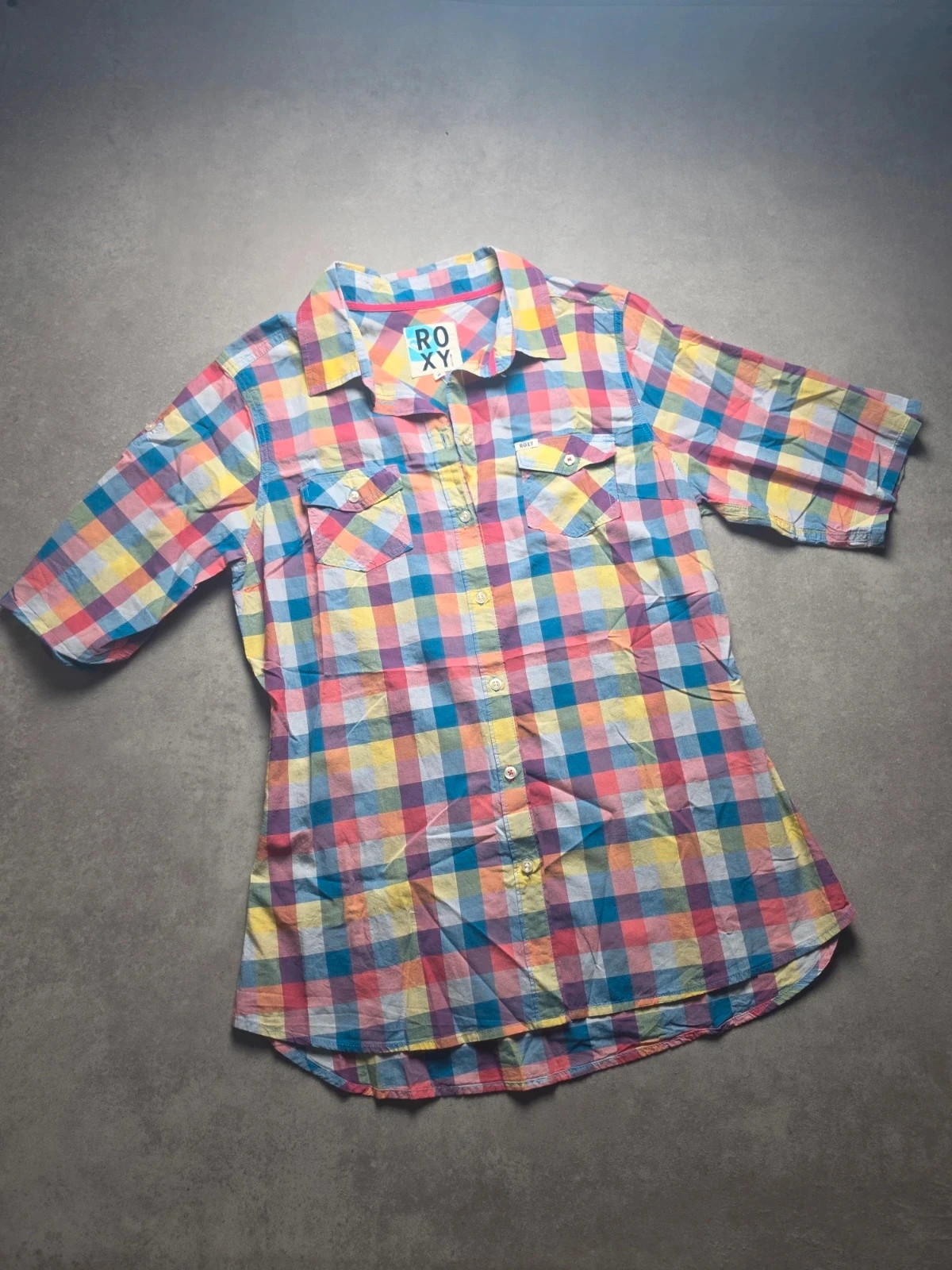 Chemise Roxy carreaux multicolore manches courtes M ROX1173