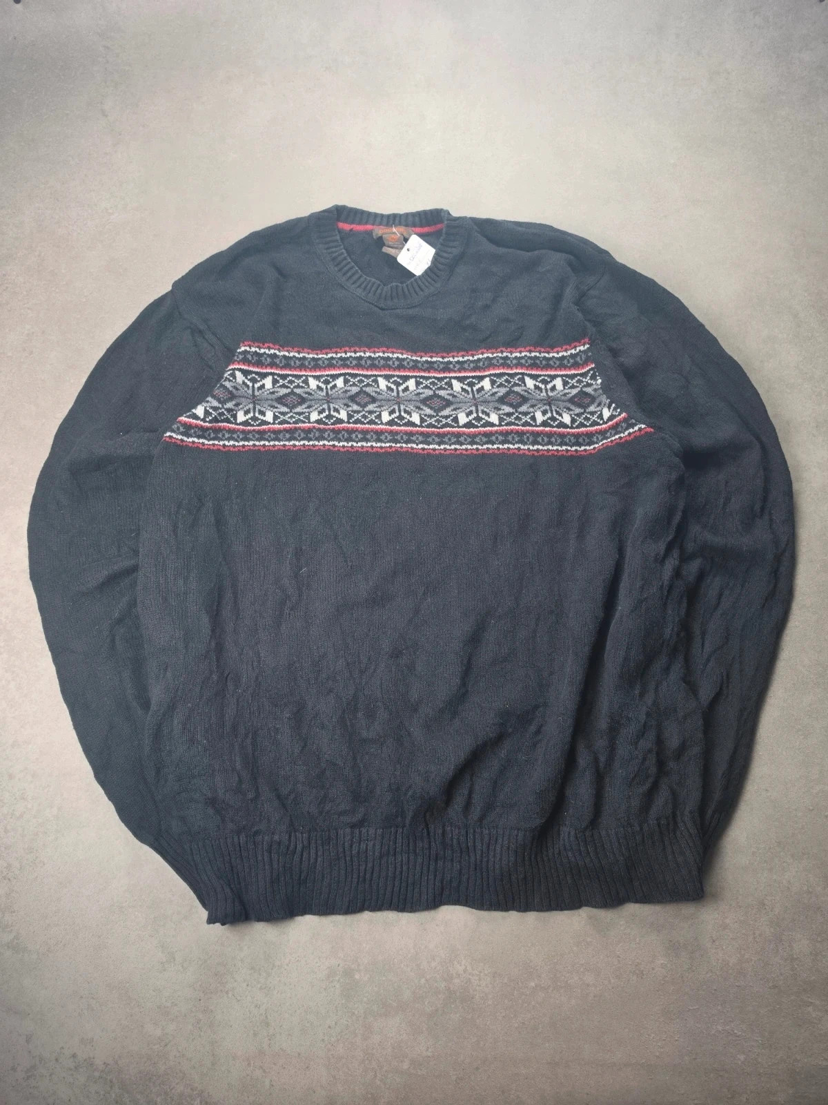 Pull Dockers vintage motif jacquard noir XL DOC2206