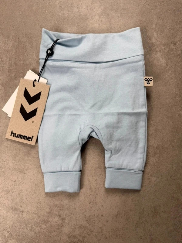 Pantalon Hummel bébé bleu clair coton bio taille 44