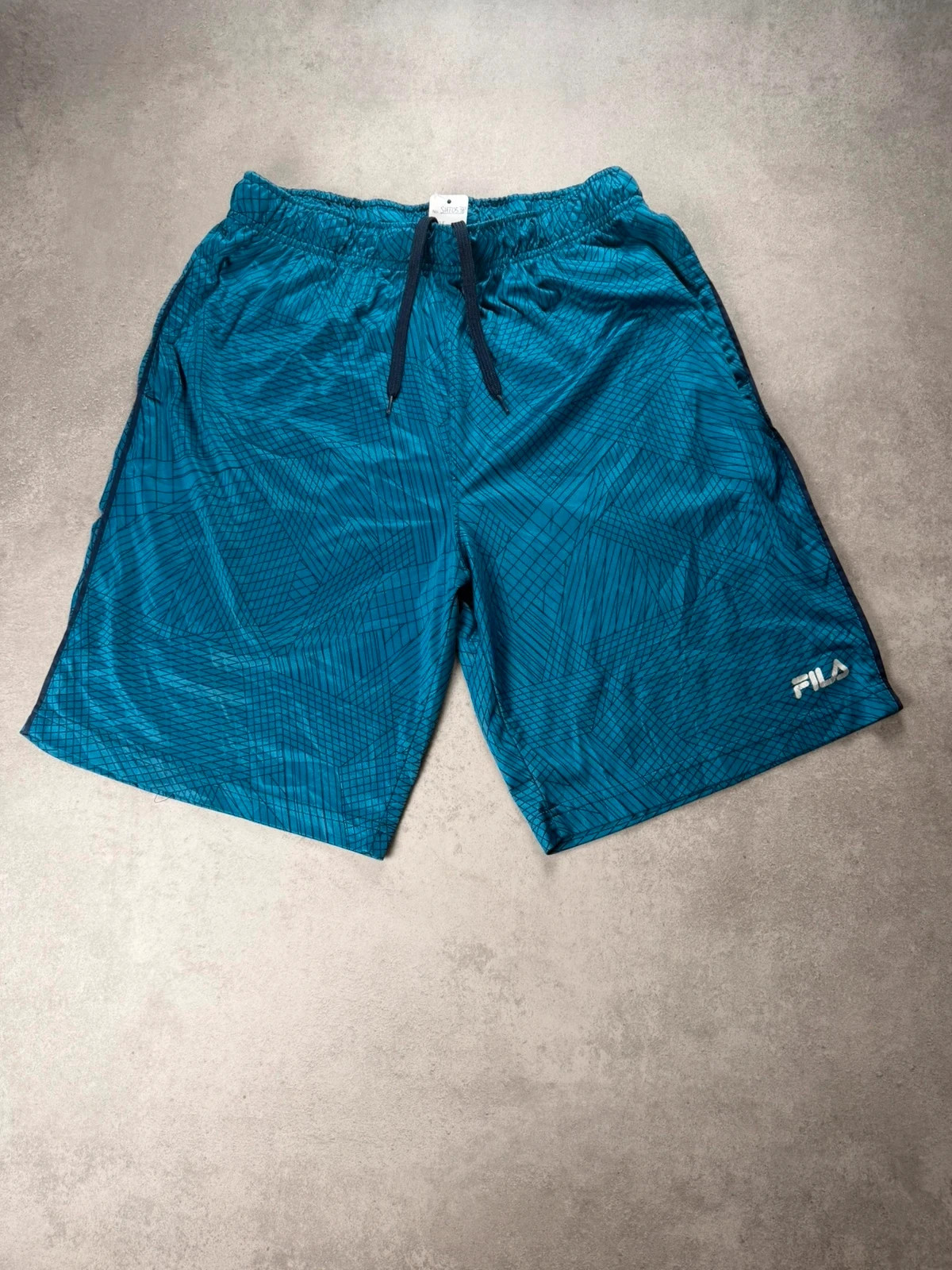Short Fila vintage imprimé bleu XL SHT0538